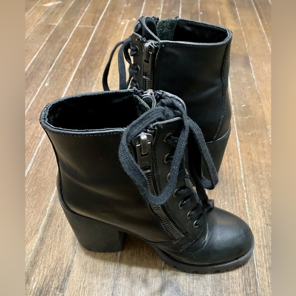 Ash Poker Black Heeled Moto Boots - Size 37 - Approx US 7 - Picture 4 of 7